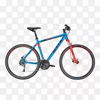混合自行车-交叉自行车队公牛聚焦自行车-蓝色自行车