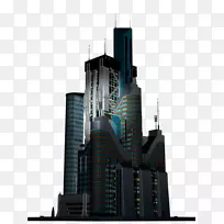 摩天大楼建筑艺术天际线高层建筑科幻小说