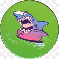 卡通鲨鱼画鱼狂-鲨鱼