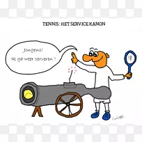 人类行为对话剪辑艺术-网球卡通