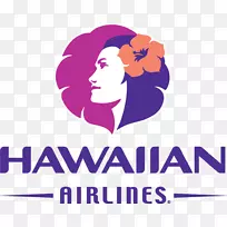 夏威夷檀香山航空公司夏威夷航空公司-卡塔尔航空公司标志白色