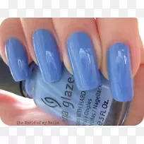 指甲油瓷釉漆蓝指甲油