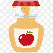 剪贴画插图卡通饮食食品苹果-苹果
