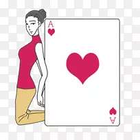插画艺术情人节爱情卡片梦