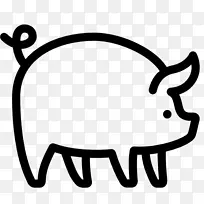 野猪电脑图标剪辑艺术符号