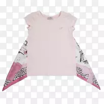 袖子t恤粉红m产品-粉红衬垫