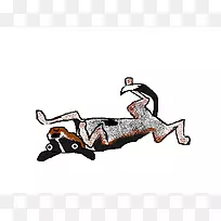 达克斯犬拳击手夸张和半只小狗剪贴画-韦纳狗卡通片