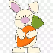 复活节兔荷兰兔天使兔剪贴画-兔子剪贴画