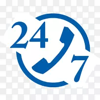 电话呼叫客户服务24/7服务移动电话-24/7徽标