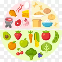 素食烹饪剪辑艺术食物组插图蔬菜-蔬菜