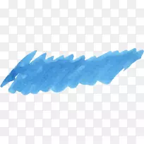 png图片蓝色水彩画透明文件格式自由画笔