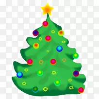 圣诞树，圣诞装饰品，剪贴画，圣诞日，圣诞树