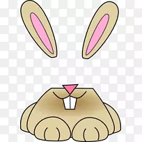 复活节兔子着色书兔画卡通-兔子耳朵