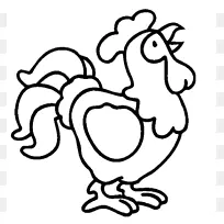 鸡着色书公鸡养殖鸡蛋养殖场动物图