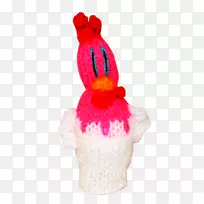 毛绒动物&可爱的玩具洋红色婴儿鸡作为食物-玩具