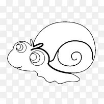 剪贴画线艺术蜗牛插图-蜗牛