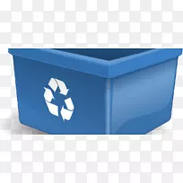 垃圾桶和废纸篮，回收箱，塑料回收.蓝色回收