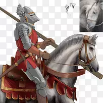 中世纪十字军圣殿骑士png图片.骑士