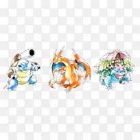 Pokémon x和y Char火龙Blastoise VenusaurPokémon宇宙-无背景Blastoise