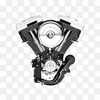 哈雷-戴维森进化引擎摩托车哈雷-戴维森铲子引擎软尾摩托车