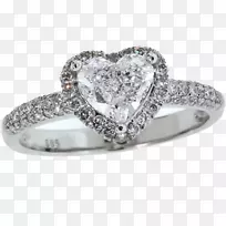 珠宝首饰结婚戒指珠宝钻石结婚戒指心