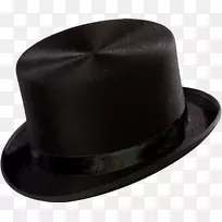 大礼帽牛仔帽缎子黑帽
