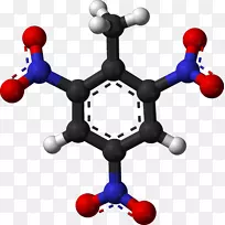 苯并卡因1，3，5-三硝基苯分子三维空间分子