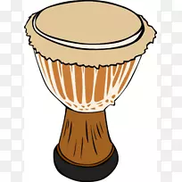 非洲鼓djembe乐器剪辑艺术-非洲剪贴画