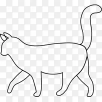 猫狗夹艺术-简单的猫剪贴画