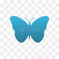 蝴蝶贴花夹艺术标签标志-蝴蝶