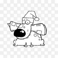 狗画报纸圣诞节-圣诞狗