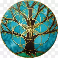 生命的神圣几何树重叠圆网格树