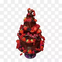 最爱的蛋糕托巧克力第一圣餐-水果蛋糕