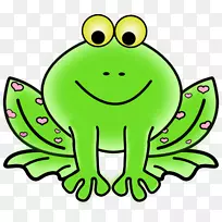青蛙剪贴画-绿色剪贴画