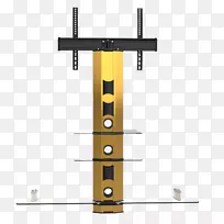 高清晰度电视玻璃架子家具.金支架