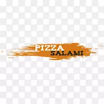 商标字体插图品牌桌面壁纸-意大利腊肠比萨饼