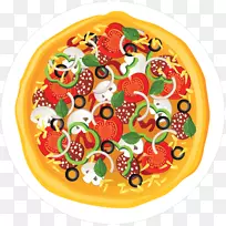 意大利菜比萨饼图形插图.比萨饼