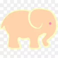 印度象非洲象猫科-粉红象