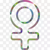女性性别符号剪贴画-和平符号