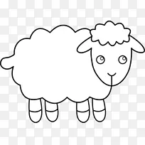 羊剪贴画.儿童用羊画