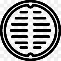电脑图标分离下水道人孔盖剪贴画