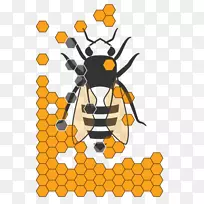 蜜蜂剪贴画卡通害虫-棉花作物