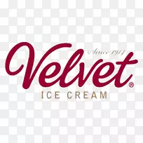 天鹅绒冰淇淋标志字体品牌-冰淇淋