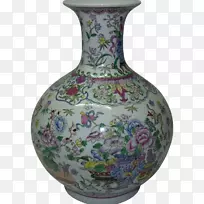 花瓶陶瓷紫花瓶