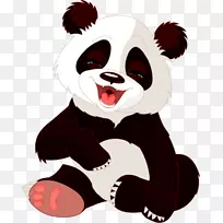 大熊猫剪贴画图形插图图片-小熊