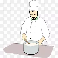 剪贴画美食厨师插图面包师-烹饪插图