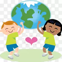儿童保育地球回收-儿童
