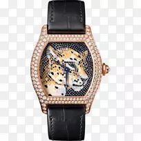 手表卡地亚镶嵌珠宝手表