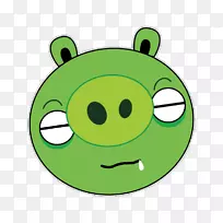 青蛙猪夹艺术绿叶蛙