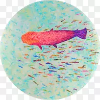 海洋生物粉红鱼的梦